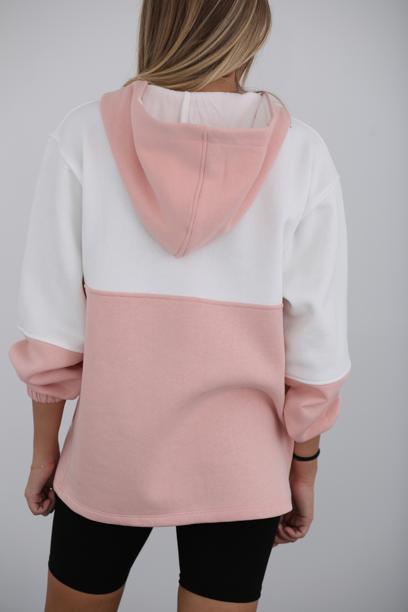 Pudra İki Renk Şardonlu Sweatshirt 3228