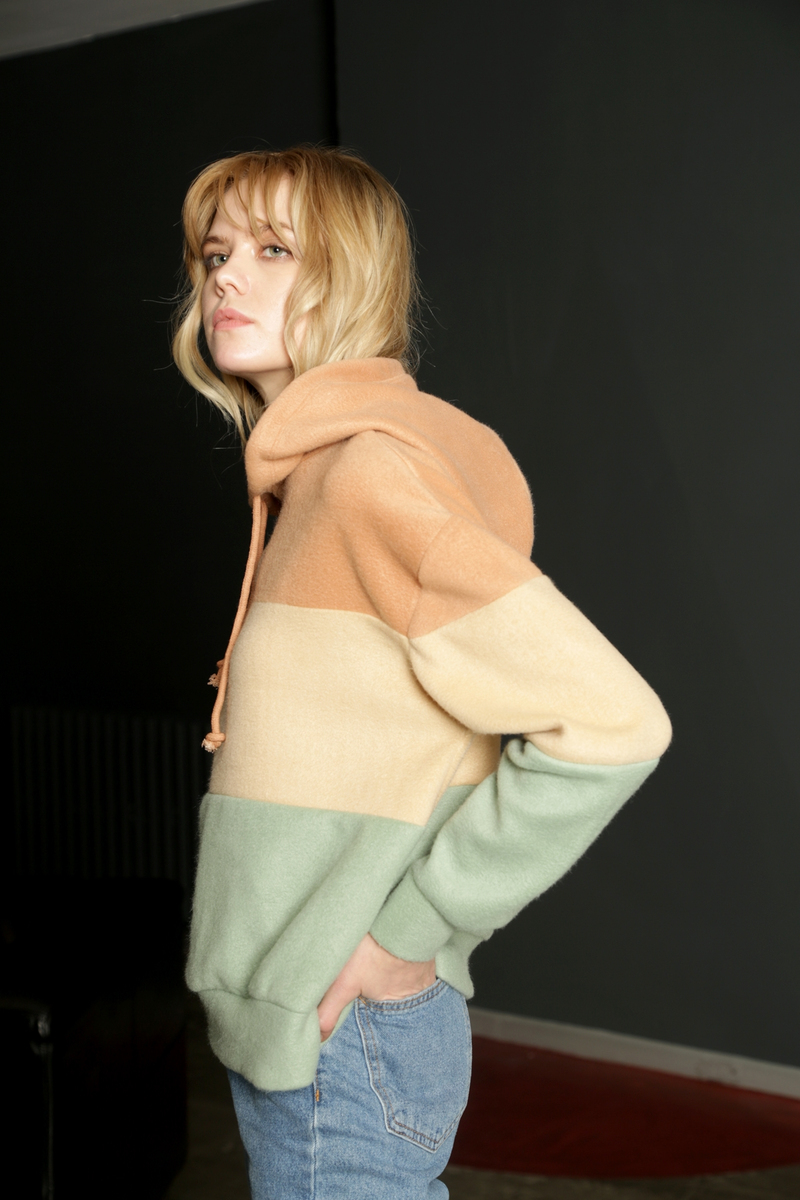 Renkli Üç Renk Polar Sweatshirt