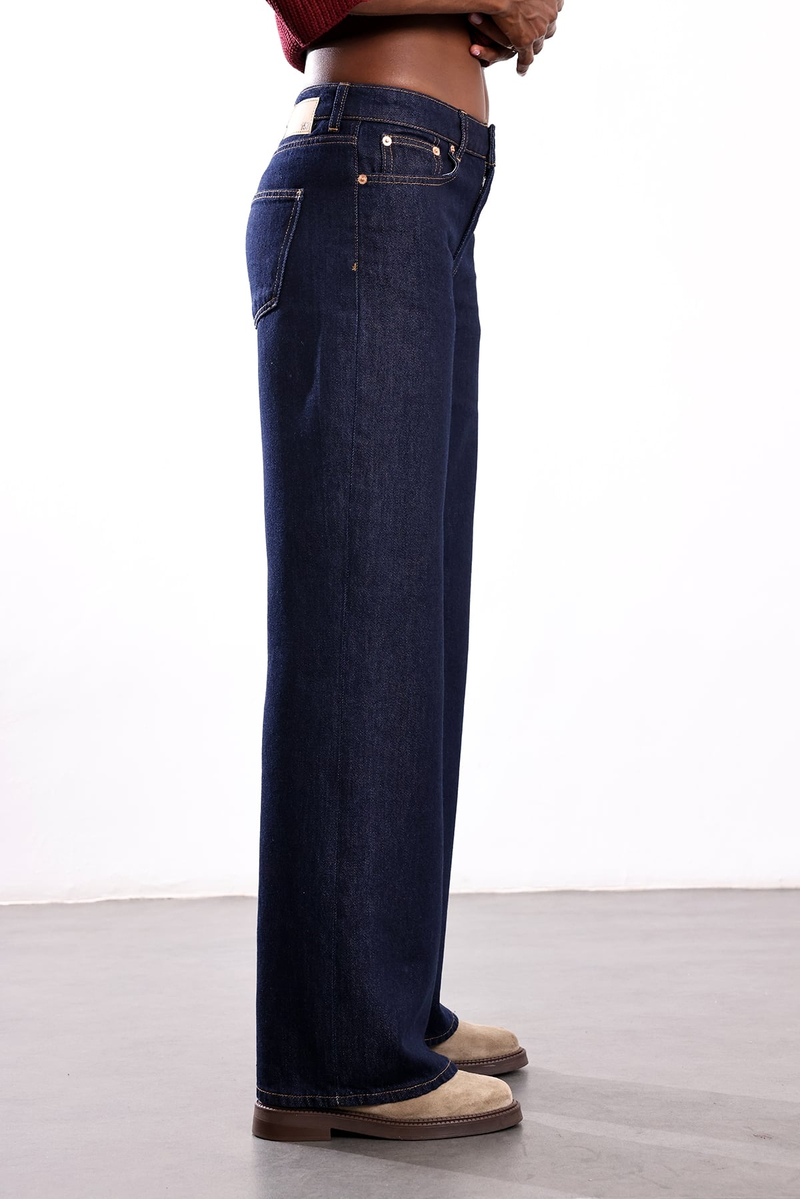 Rins Yıkamalı Wide Leg Jean 