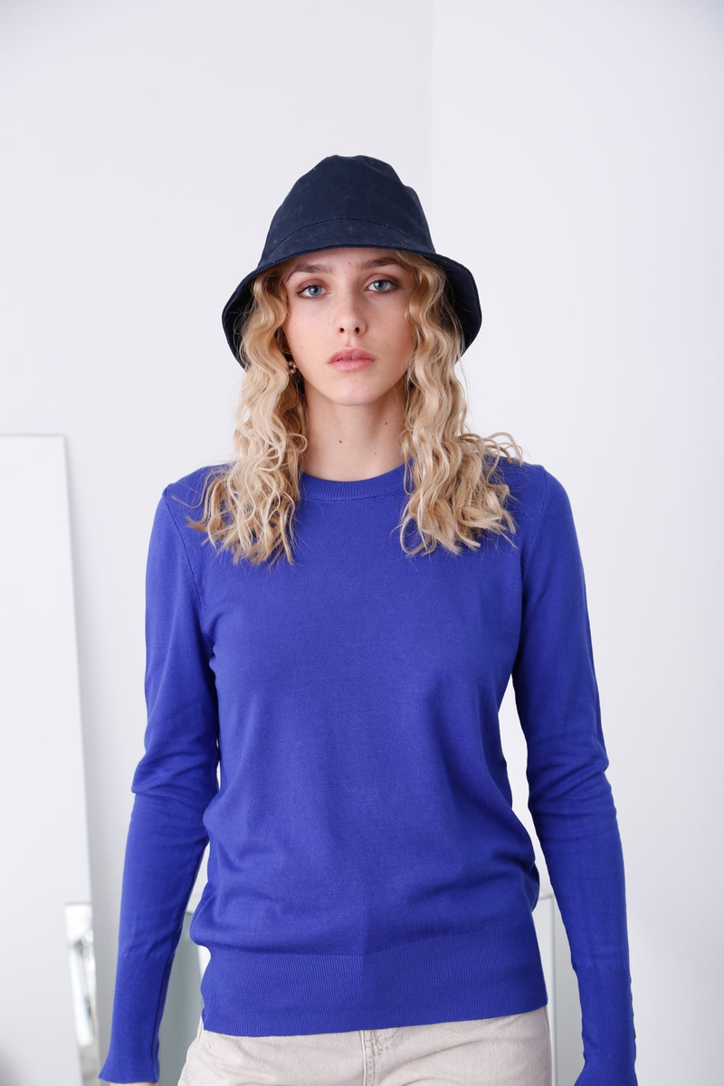 Saks Bisiklet Yaka İnce Triko 3316