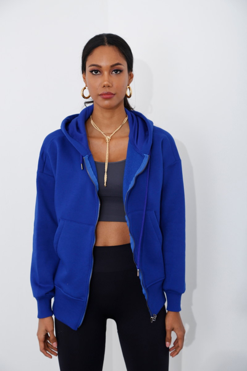 Saks Fermuarlı Şardonlu Sweatshirt 0086