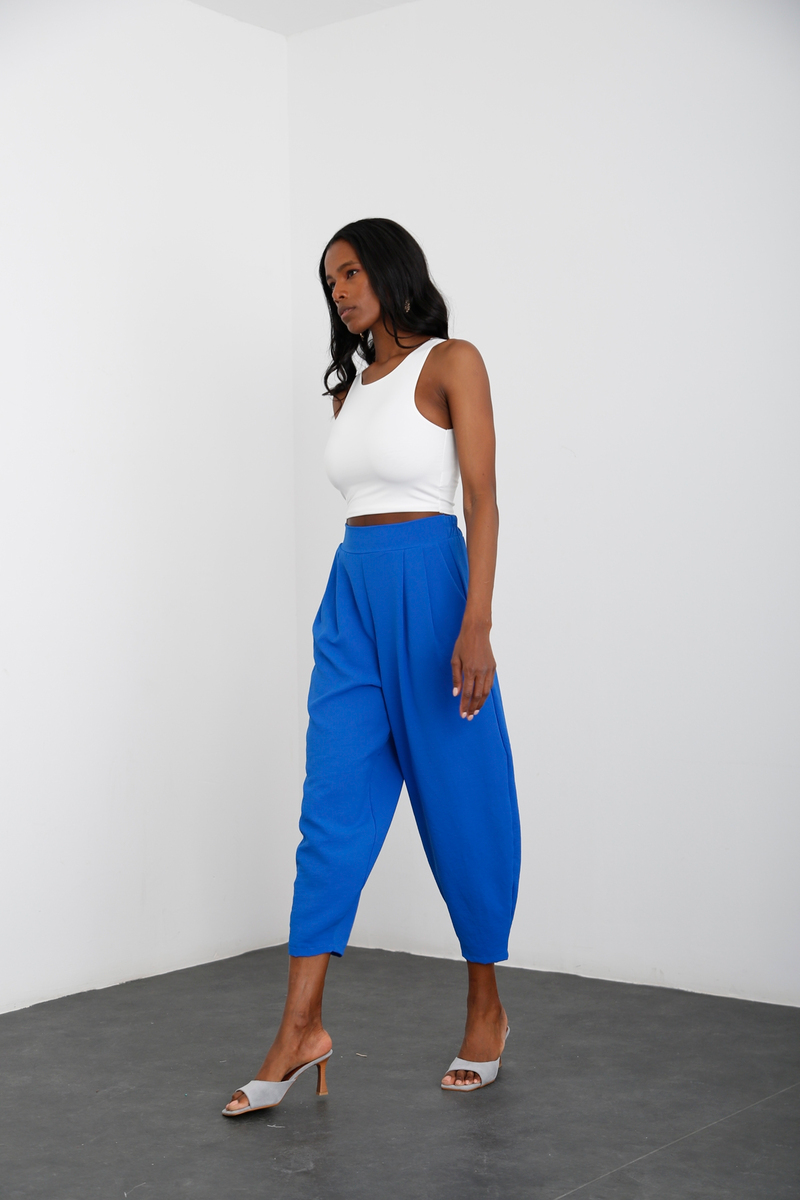 Saks Pileli Şalvar Pantolon 0226