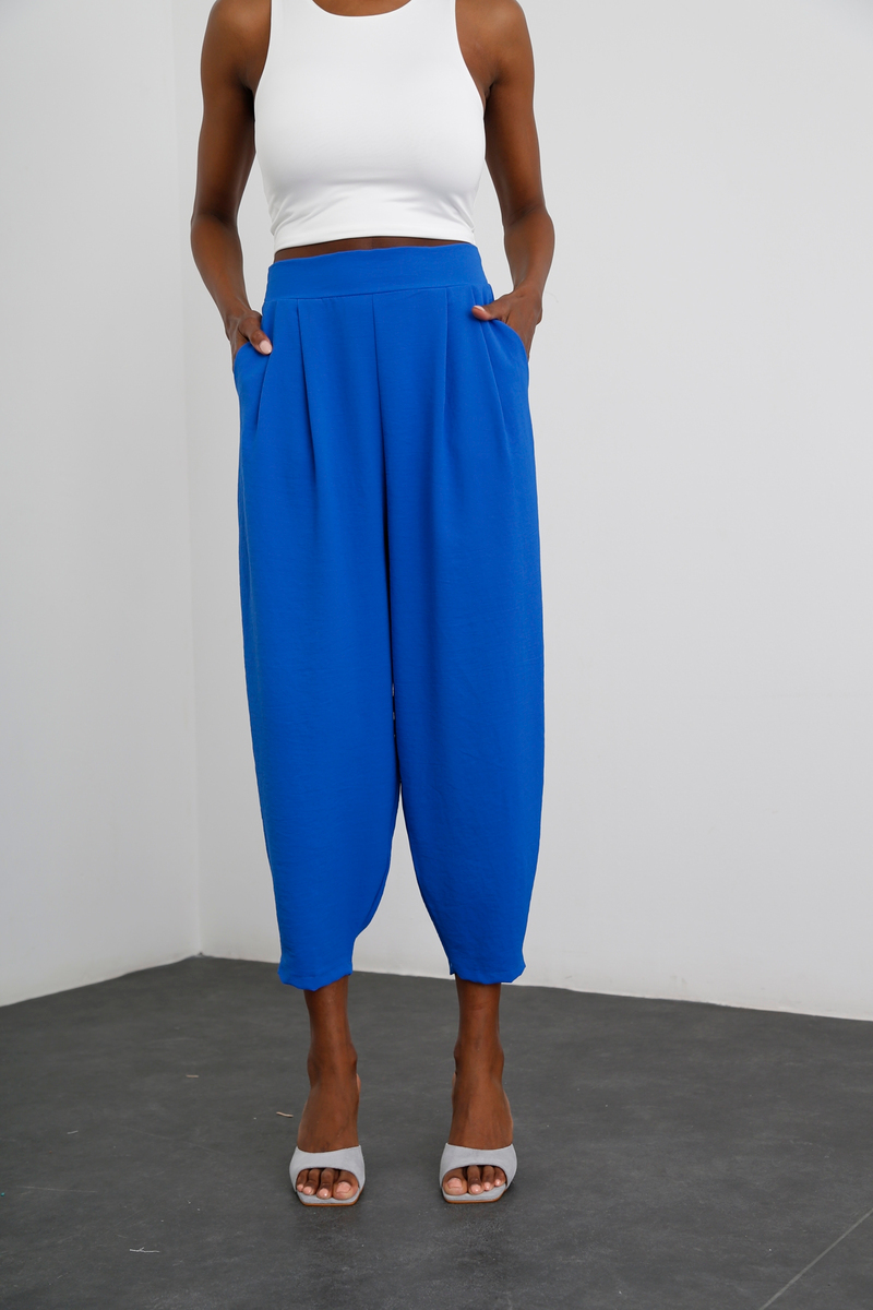 Saks Pileli Şalvar Pantolon 0226