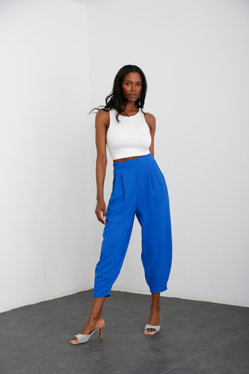 Saks Pileli Şalvar Pantolon 0226