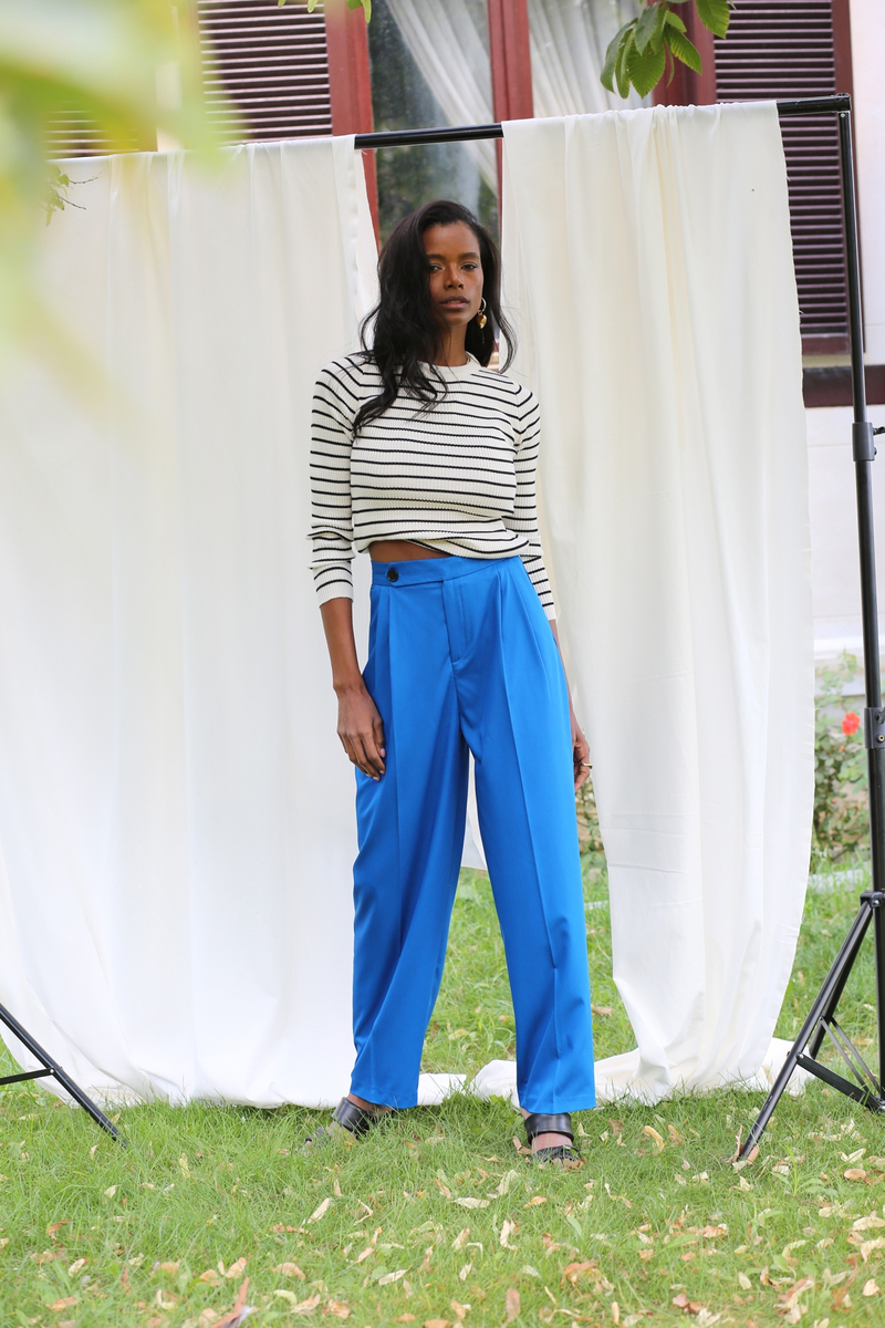 Saks Saten Geniş Paça Pantolon 4391