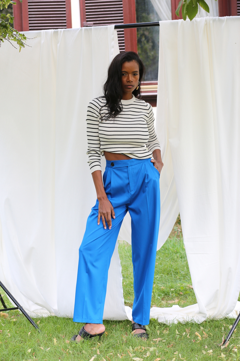 Saks Saten Geniş Paça Pantolon 4391