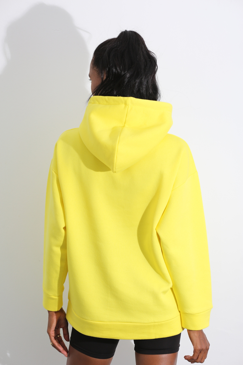 Sarı Local Nakışlı Sweatshirt 