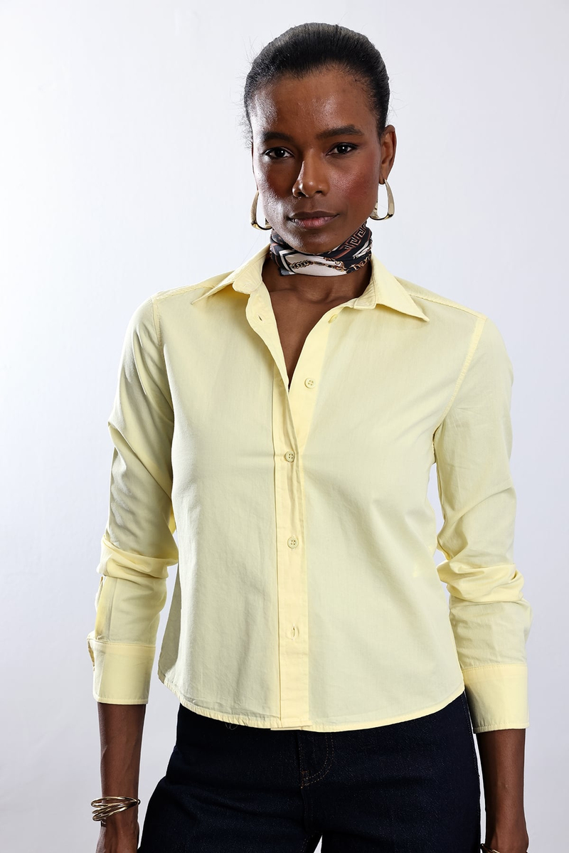 Sarı Slim Fit Gömlek 17449