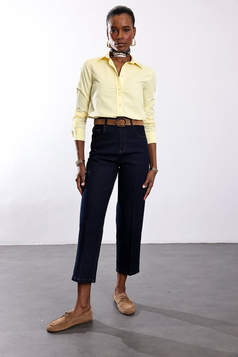 Sarı Slim Fit Gömlek 17449