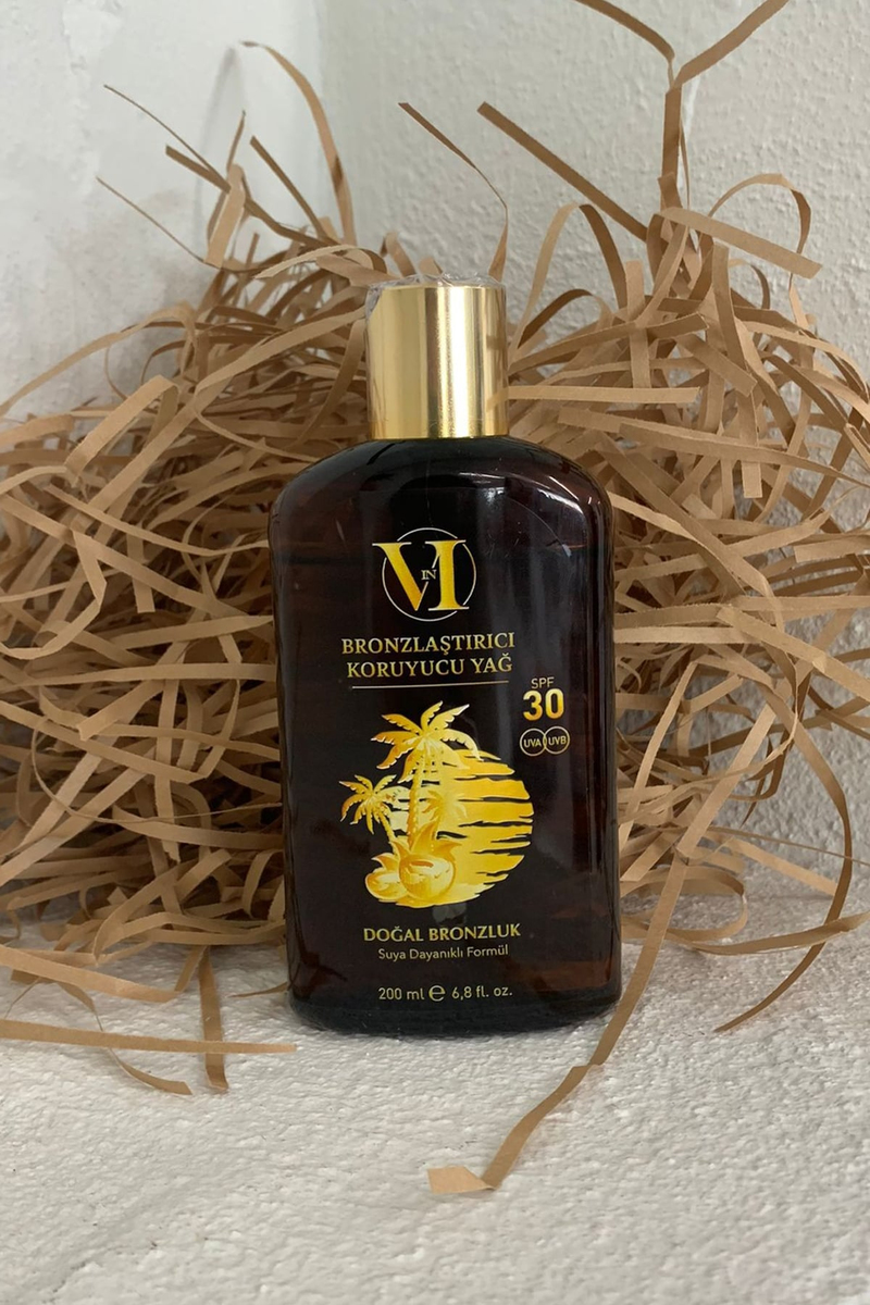 Şeffaf Bronzlaştırıcı Koruyucu Yağ Spf30 