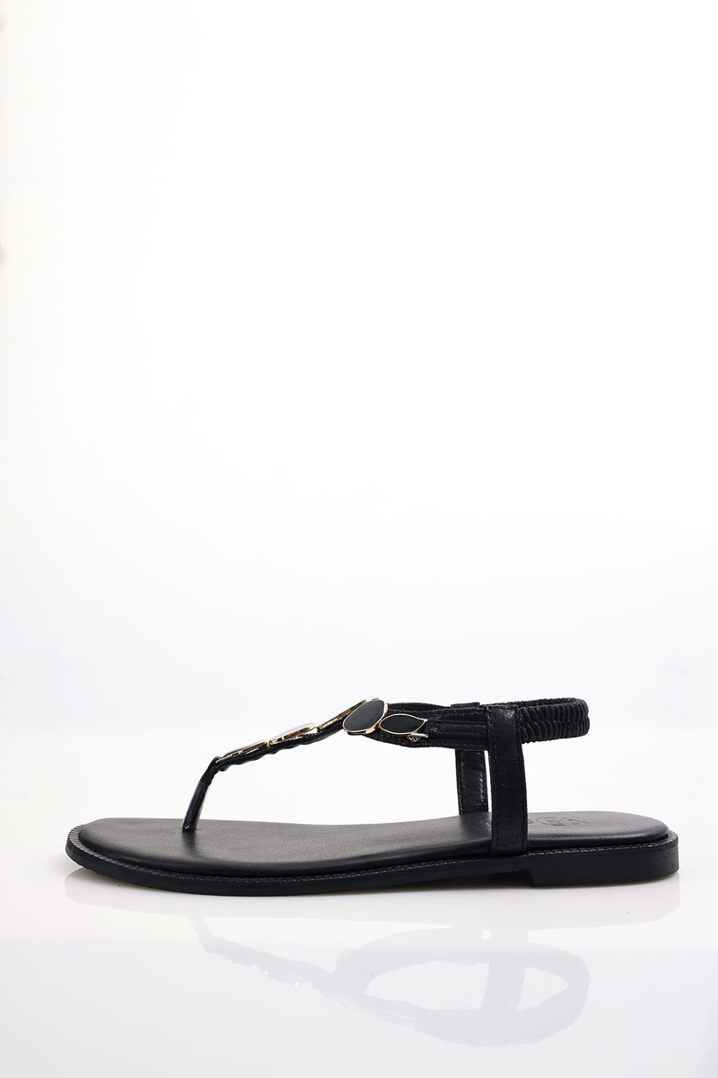 Siyah Aksesuarlı Sandalet 120