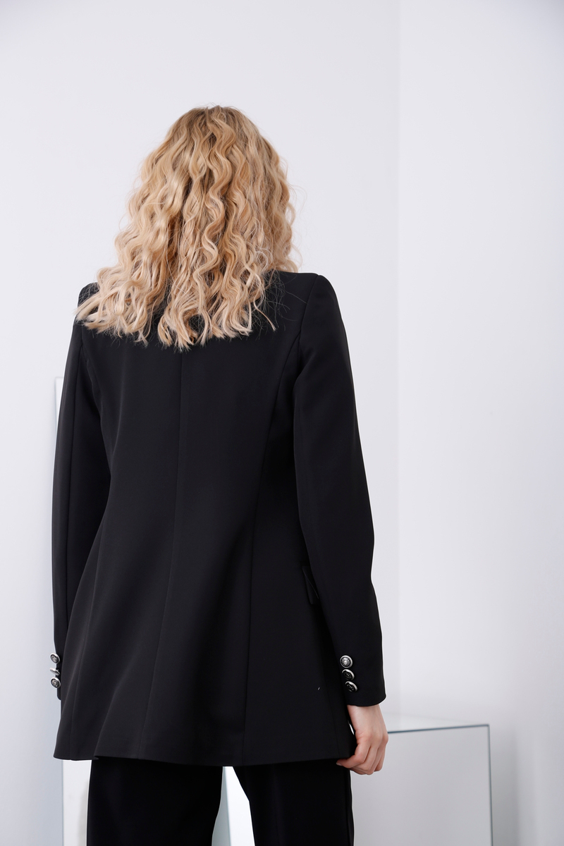 Siyah Altı Düğme Blazer Ceket 3112-37