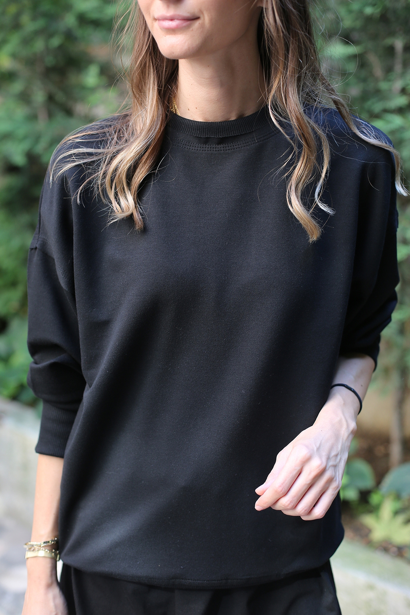 Siyah Basic Sweatshirt