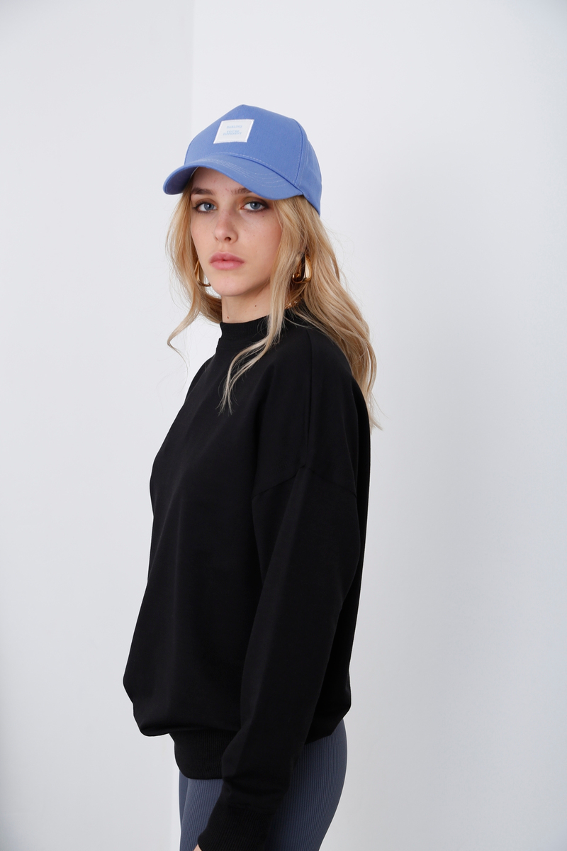 Siyah Basic Sweatshirt 9002
