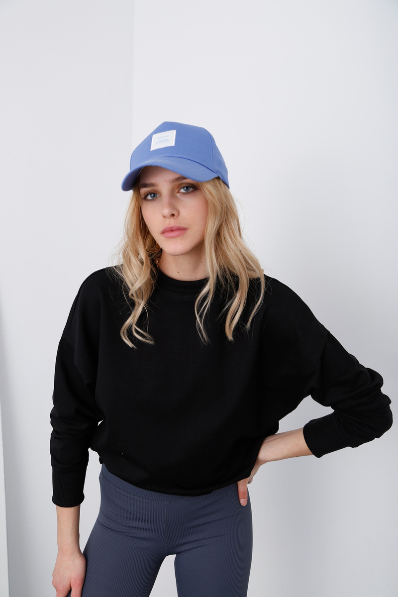 Siyah Basic Sweatshirt 9002