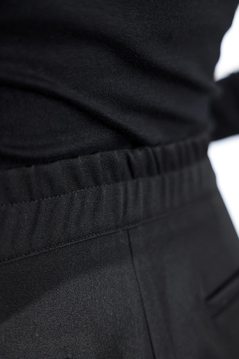 Siyah Beli Lastikli Cigarette Pantolon 