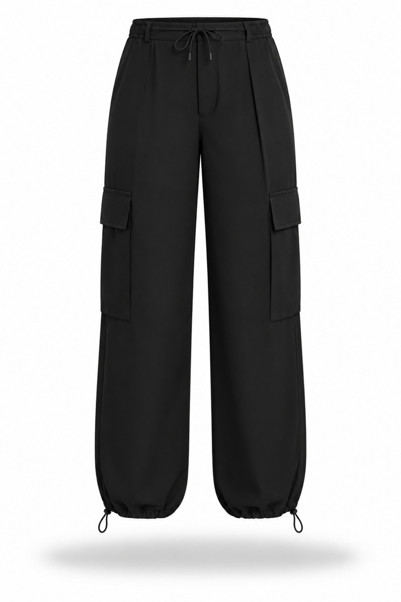 Siyah Beli Lastikli Kargo Pantolon 581163