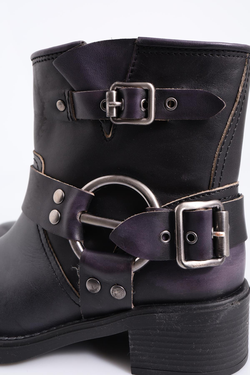 Siyah Biker Bot 23377