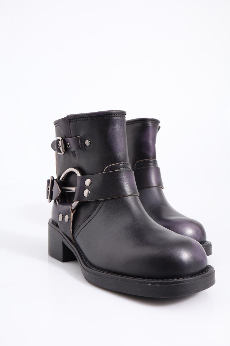 Siyah Biker Bot 23377