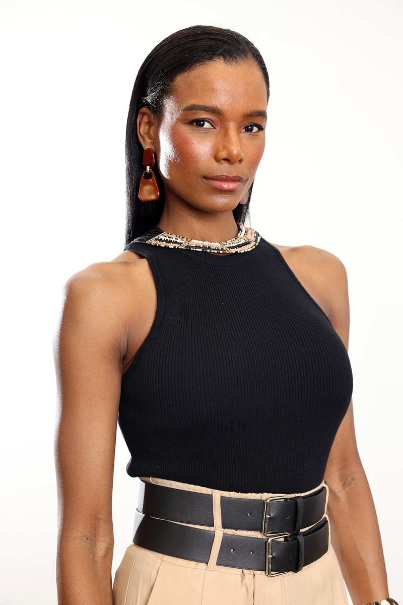 Siyah Bisiklet Yaka Fitilli Atlet 0001