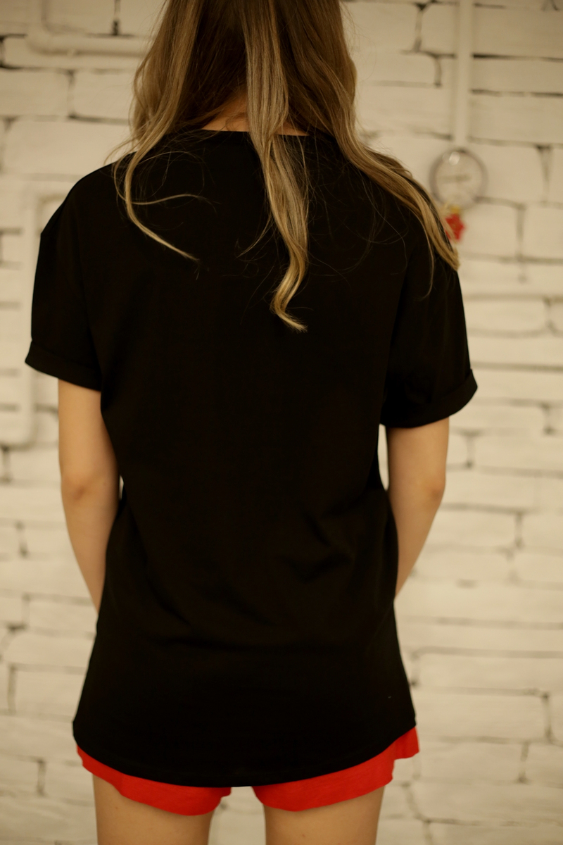 Siyah BRKLN Baskılı Tshirt 