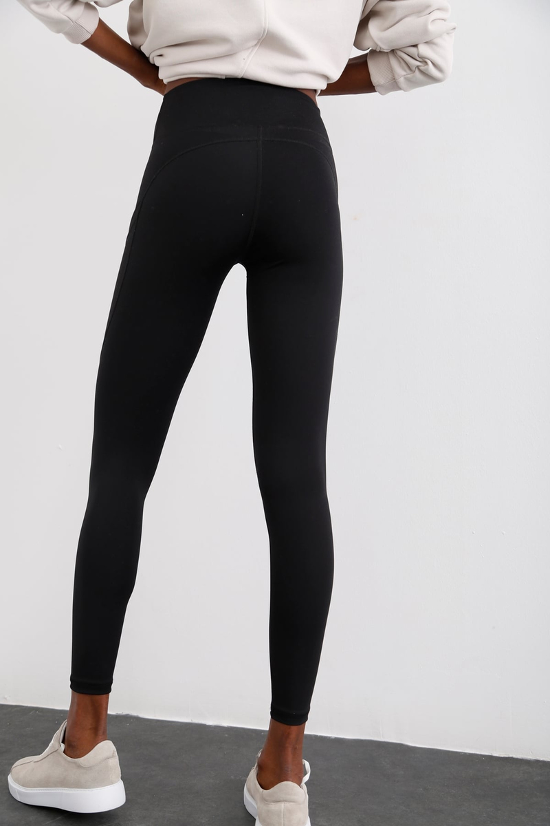 Siyah Cepli Sporcu Tayt 039