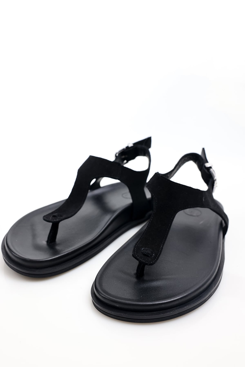 Siyah Comfort Parmak Arası Sandalet 50311