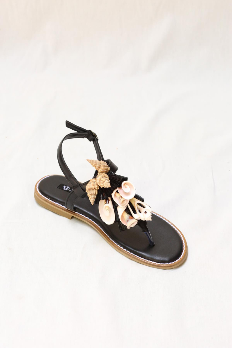 Siyah Deniz Kabuklu Sandalet 244