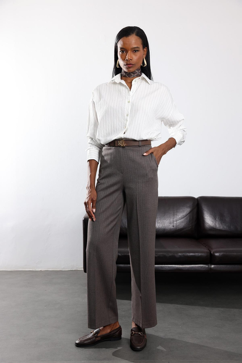 Siyah Dökümlü Çizgili Gömlek 17013