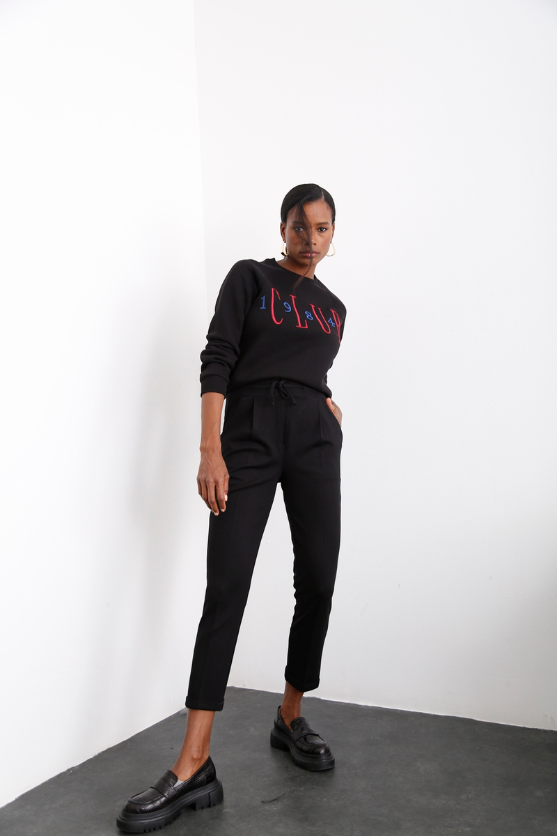 Siyah Duble Paça Pantolon 3900
