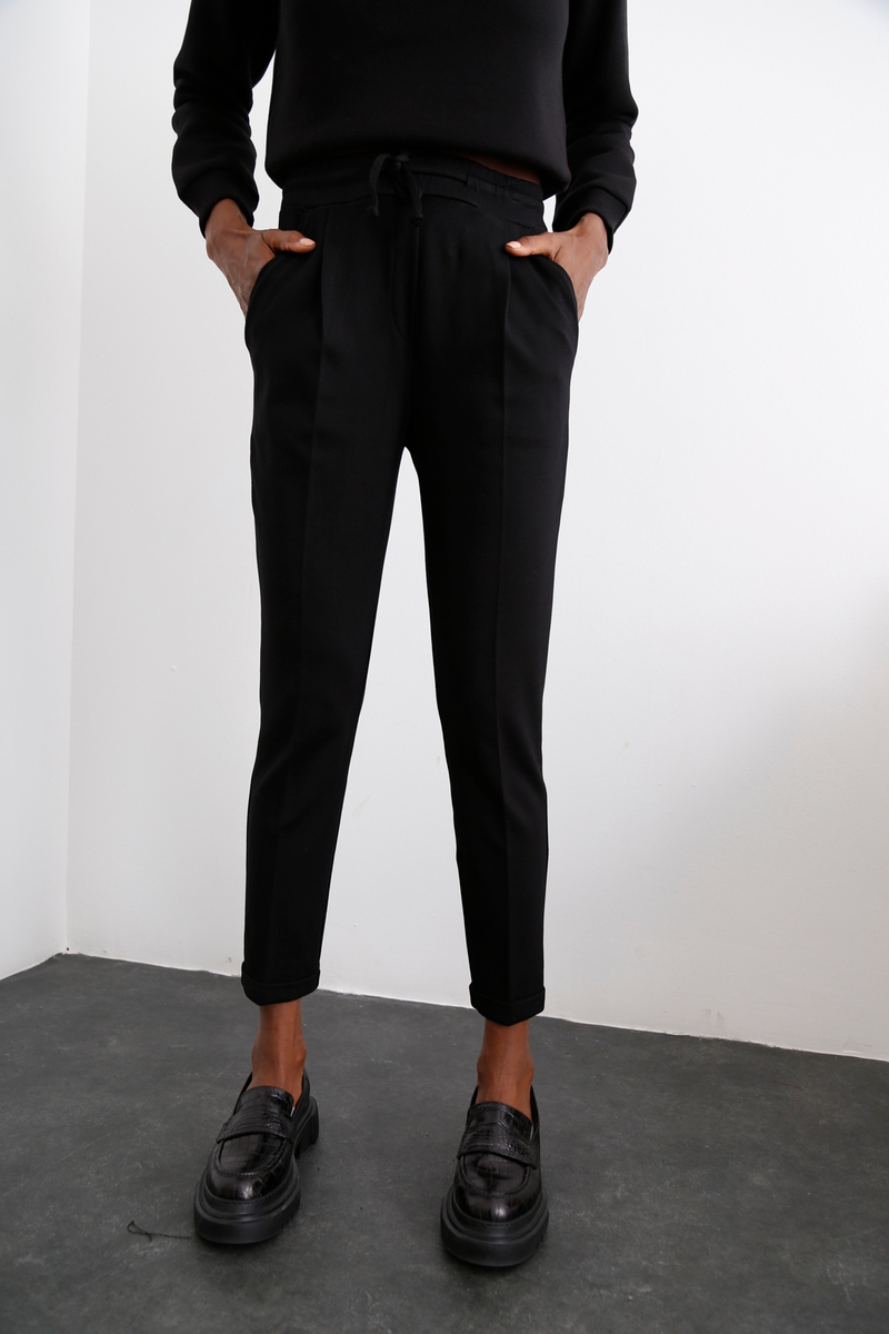 Siyah Duble Paça Pantolon 3900