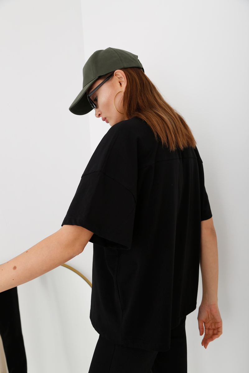 Siyah Endless Baskılı Tshirt 317