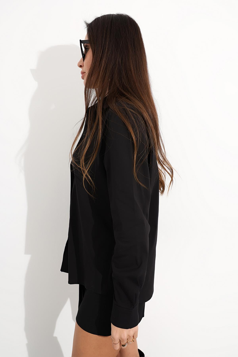 Siyah Fit Basic Gömlek 2402