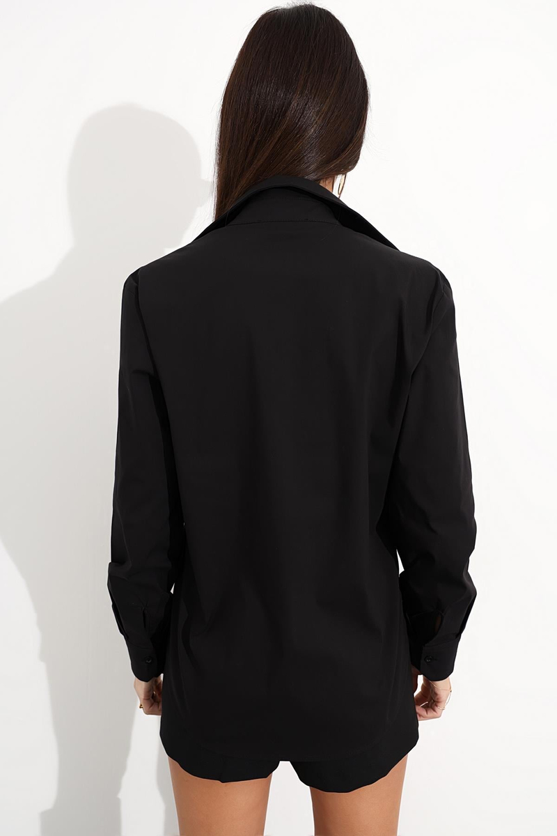 Siyah Fit Basic Gömlek 2402