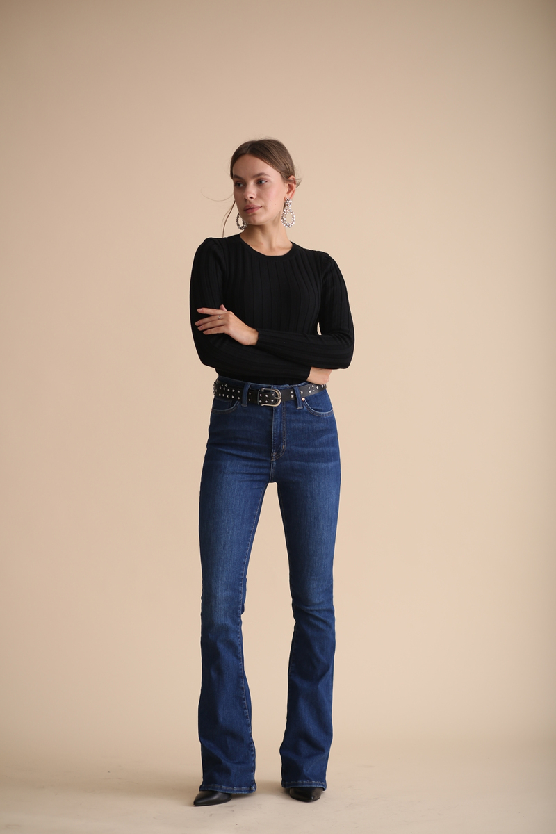 Siyah Fitilli Basic Triko 90718