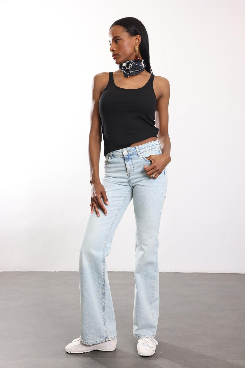 Siyah Fitilli İnce Askılı Atlet 24113