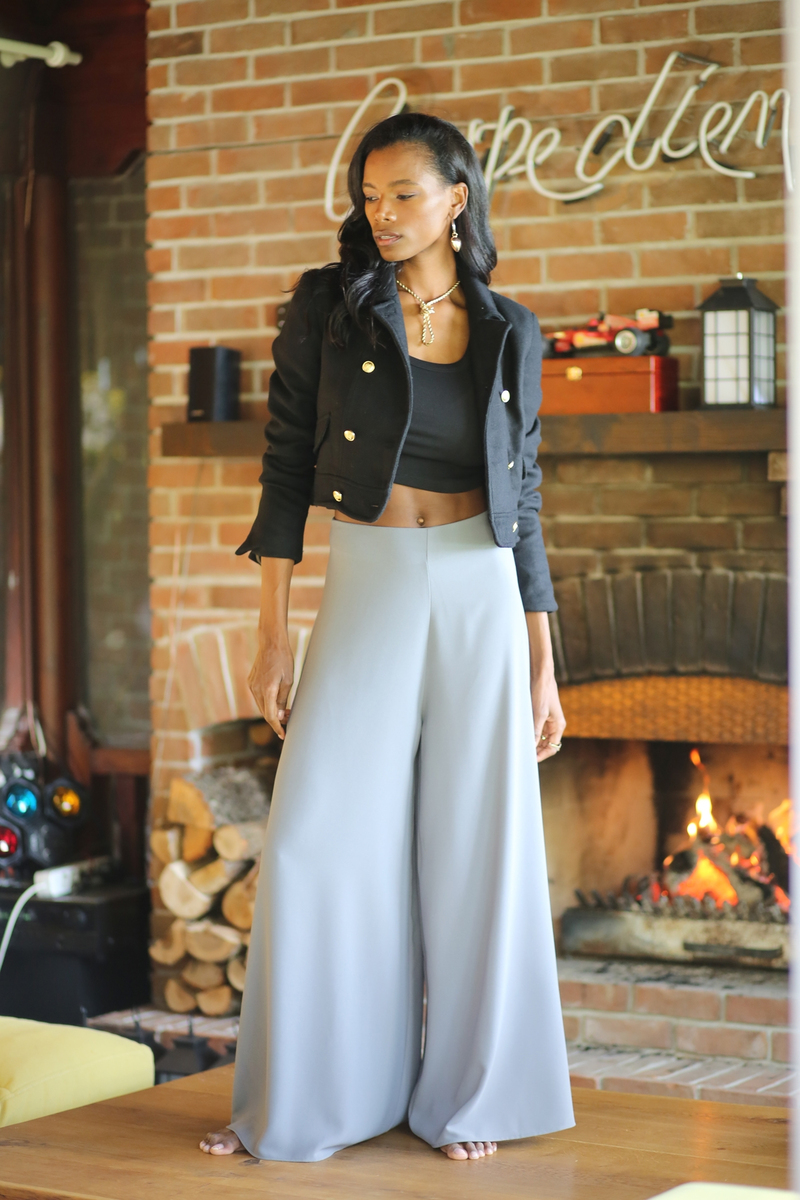 Siyah Fitilli Likralı Crop 0279