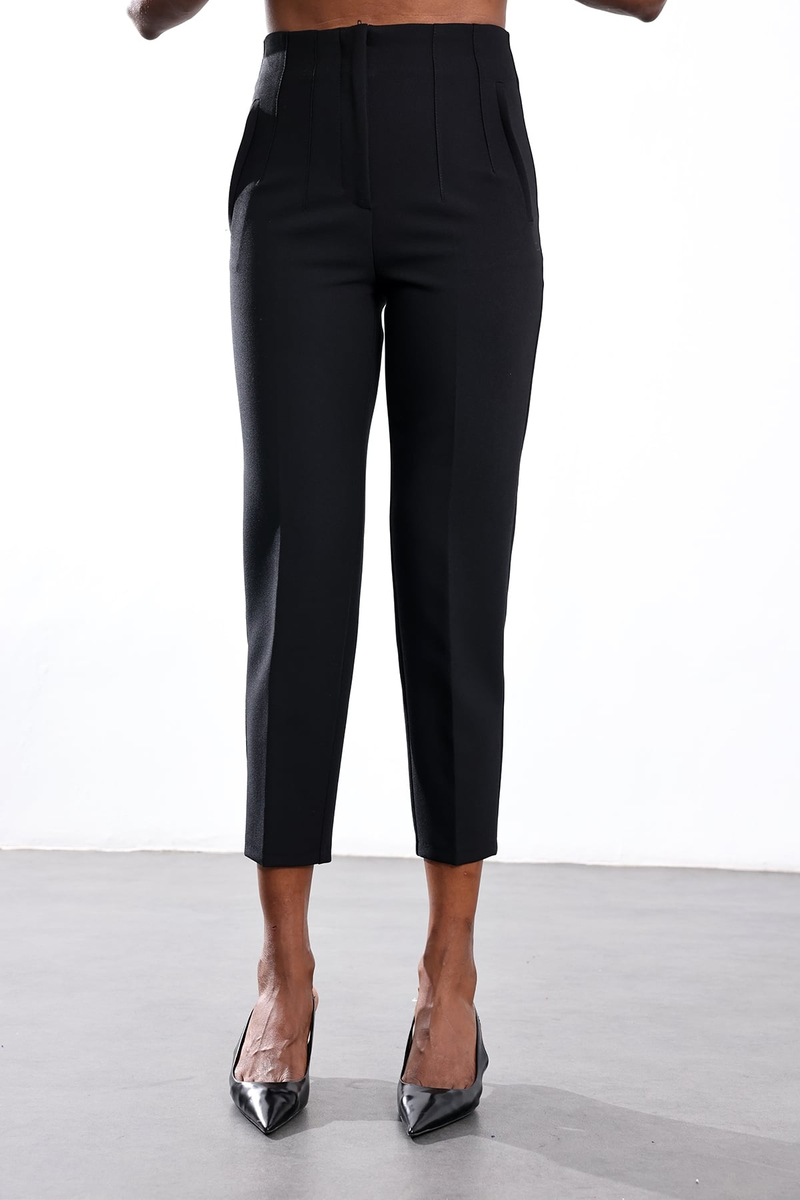 Siyah Flatolu Pantolon 5113