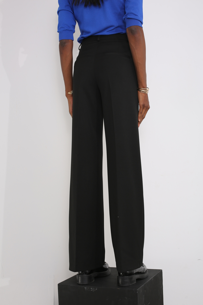 Siyah Geniş Paça Pantolon 5140