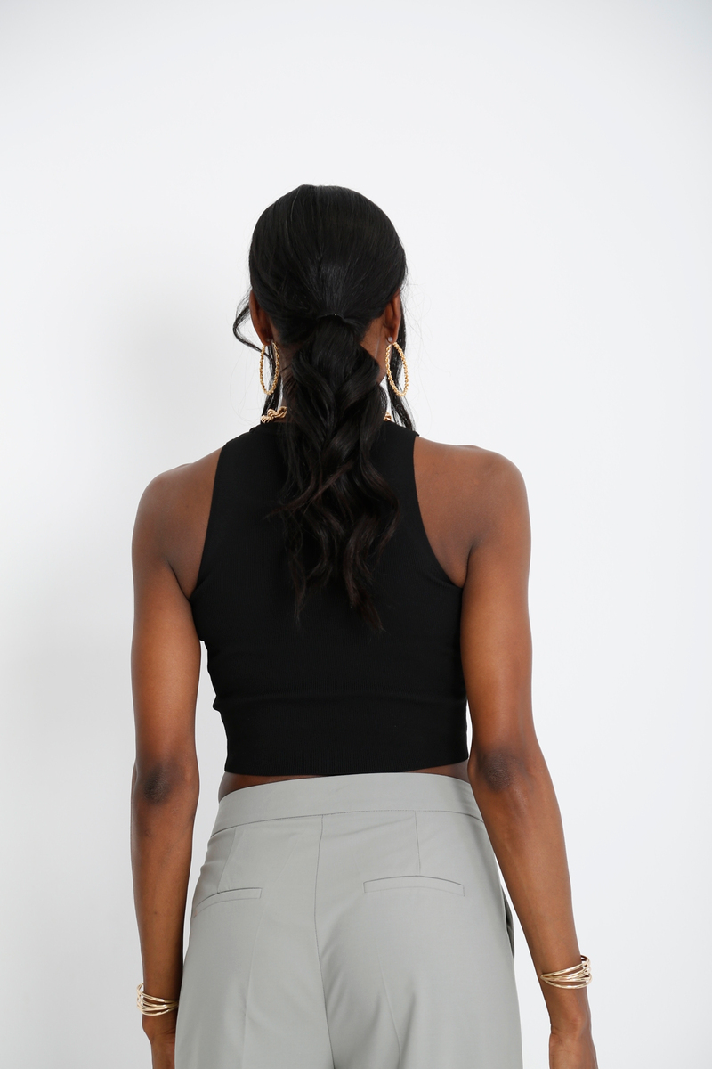 Siyah Halter Yaka Atlet 290030