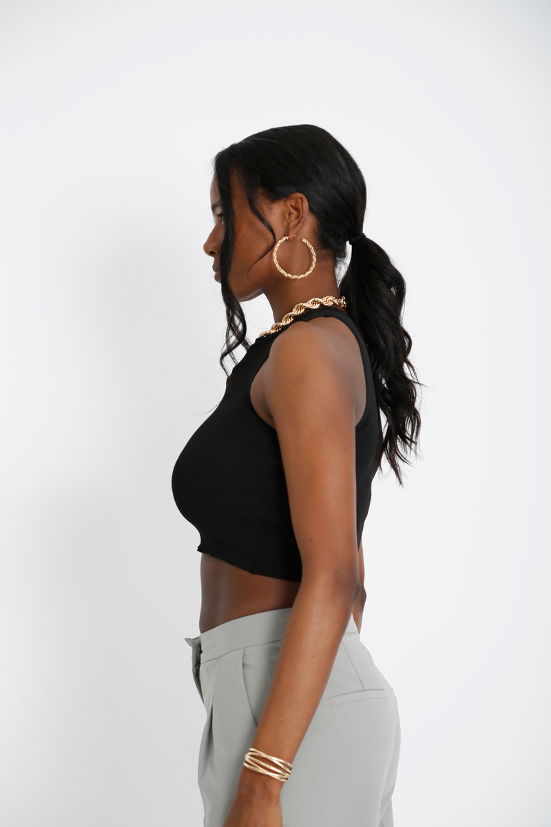 Siyah Halter Yaka Atlet 290030