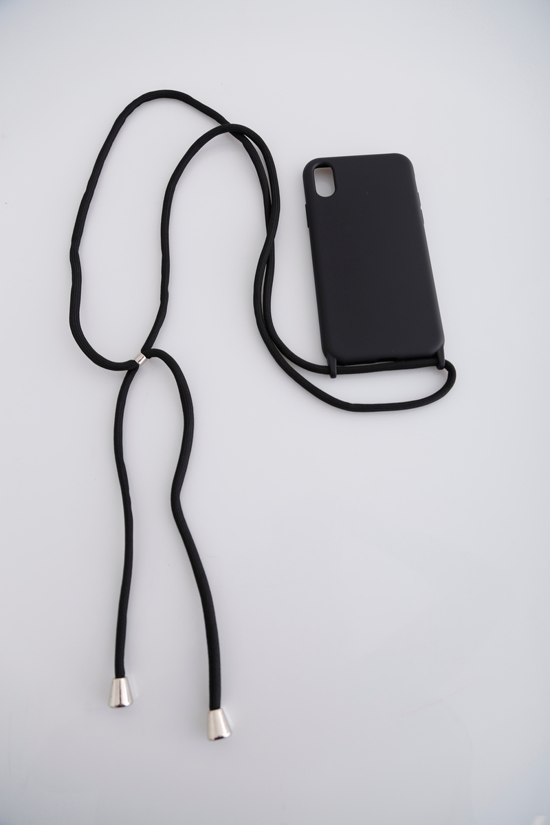 Siyah iPhone X Mat Telefon Kabı 