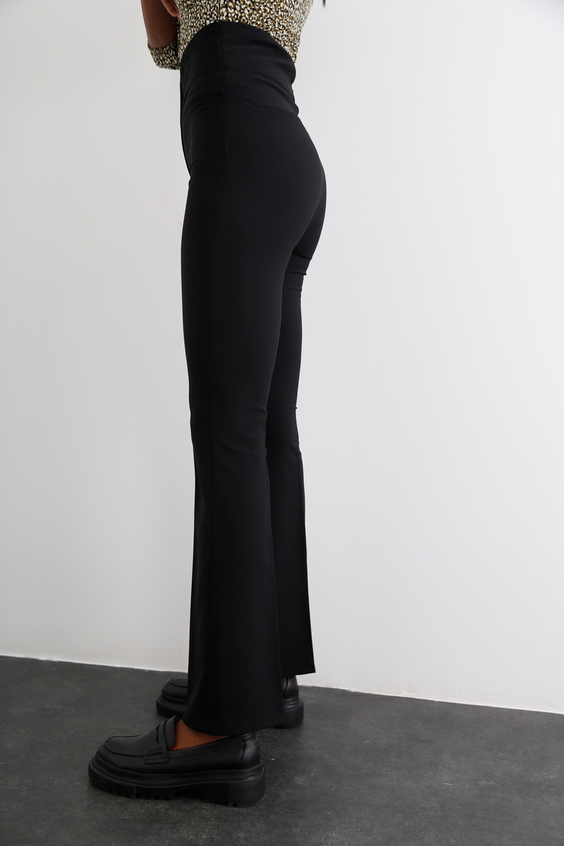 Siyah İspanyol Paça Pantolon 3539