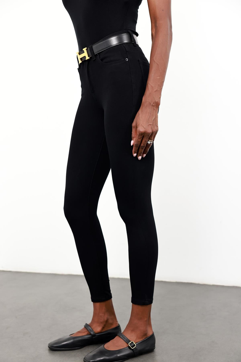 Siyah İthal Full Likra Toparlayan Skinny Jean 7277