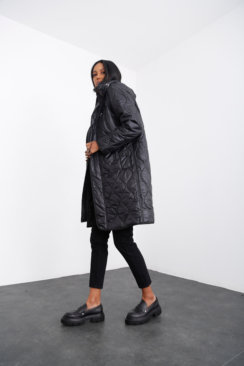 Siyah Kapitoneli Cepli Mont D89626