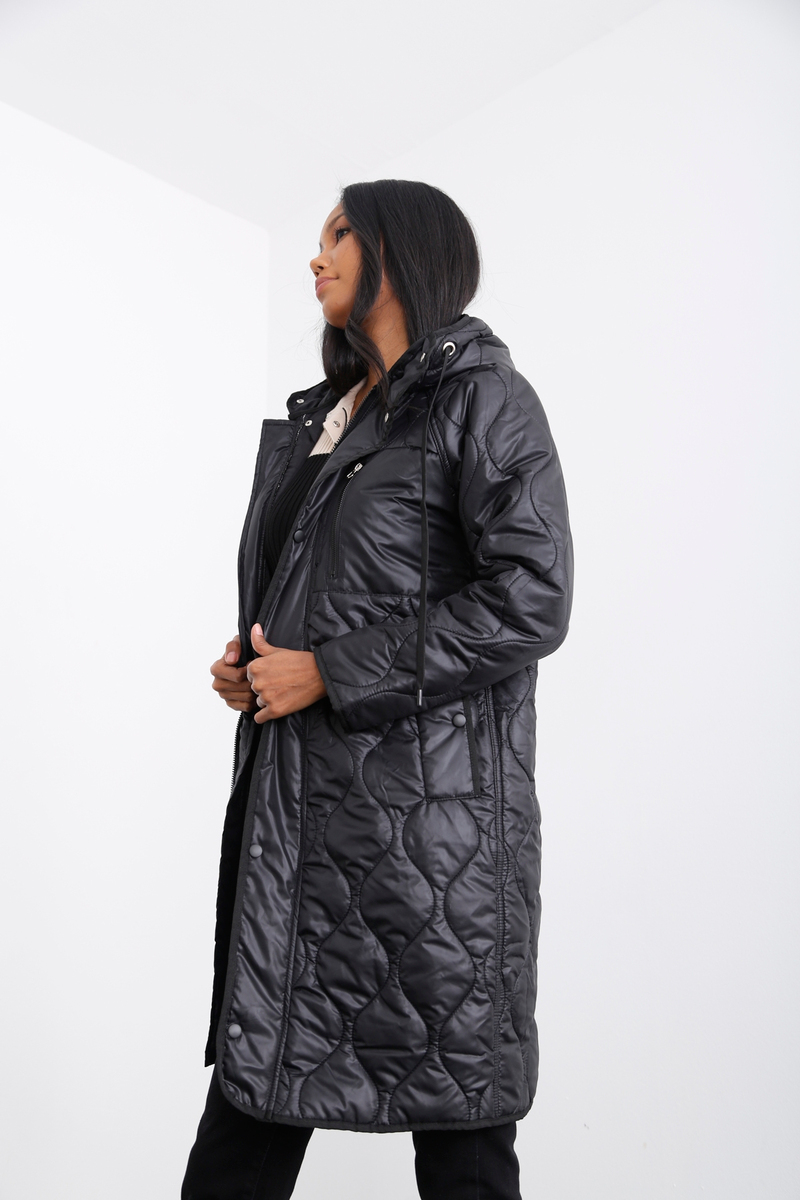 Siyah Kapitoneli Cepli Mont D89626