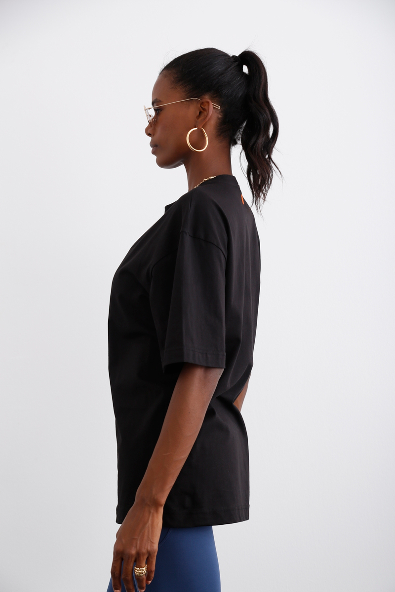 Siyah Kısa Kol Basic Tshirt 