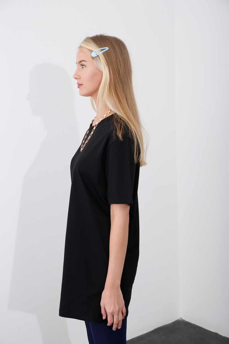 Siyah Kısa Kol Basic Tshirt 4183