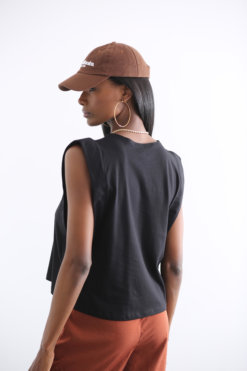 Siyah Kol Detaylı Tshirt 0270