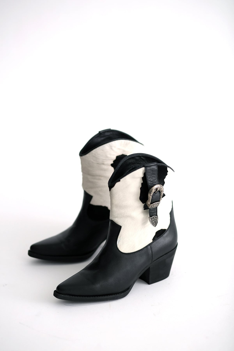 Siyah Limited Edition Tokalı Western Bot 